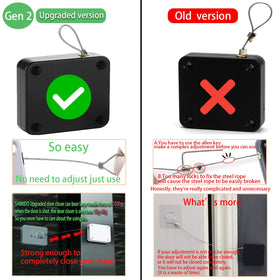 SHIMIDO door closer compatible with screen doors black for versatile use