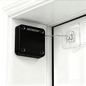 SHIMIDO door closer next-gen black installation demonstrates tool-free setup