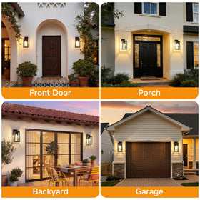 SHINE HAI sconce black finish complements modern exteriors