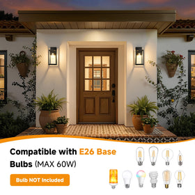 SHINE HAI sconce with E26 base for easy bulb replacement