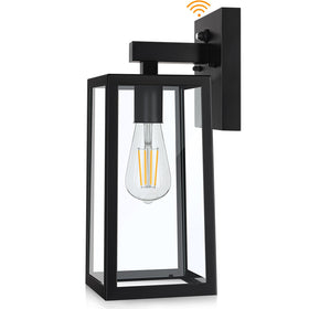 SHINE HAI dusk-to-dawn sconce front view with automatic night lighting