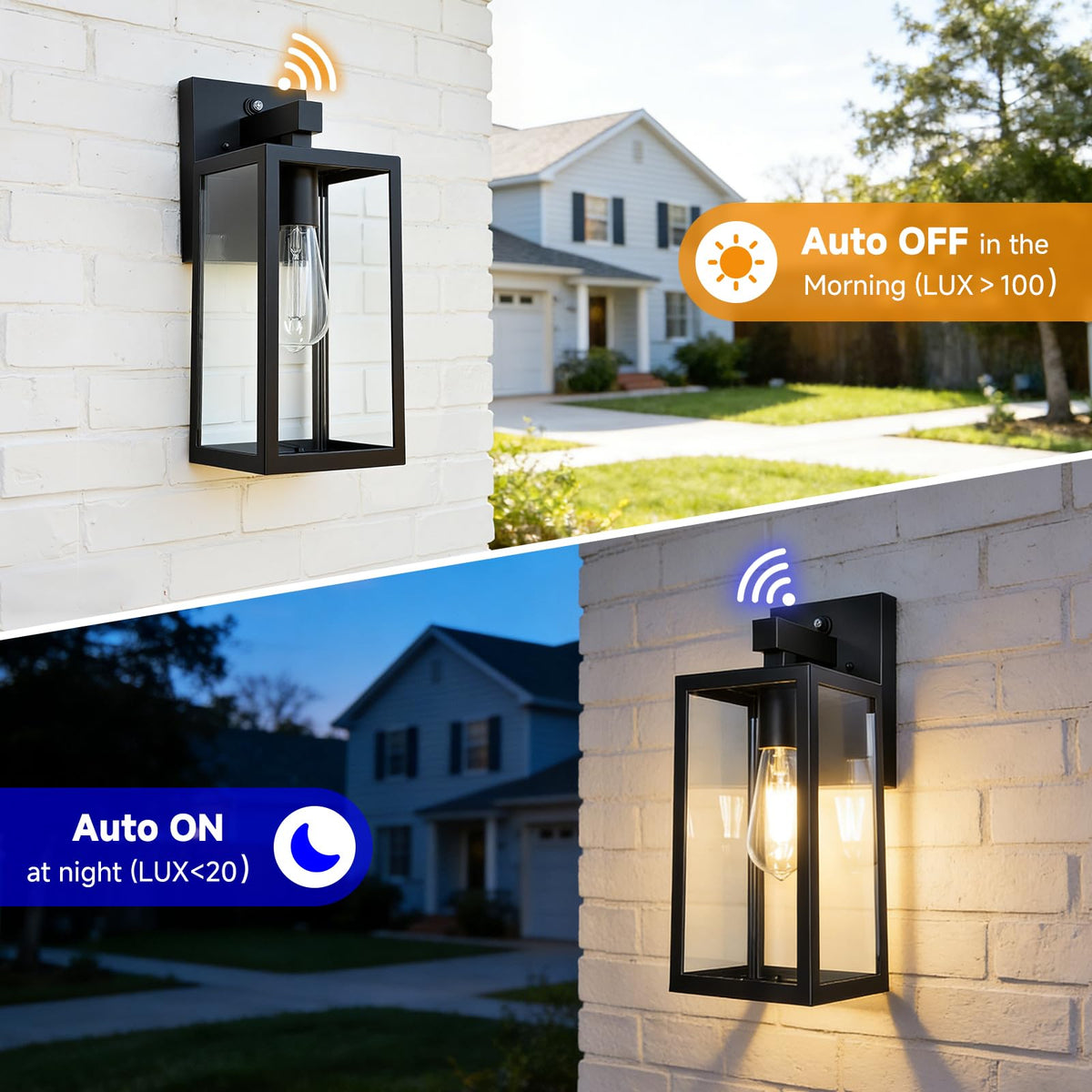 SHINE HAI sconce side view showing slim modern exterior design
