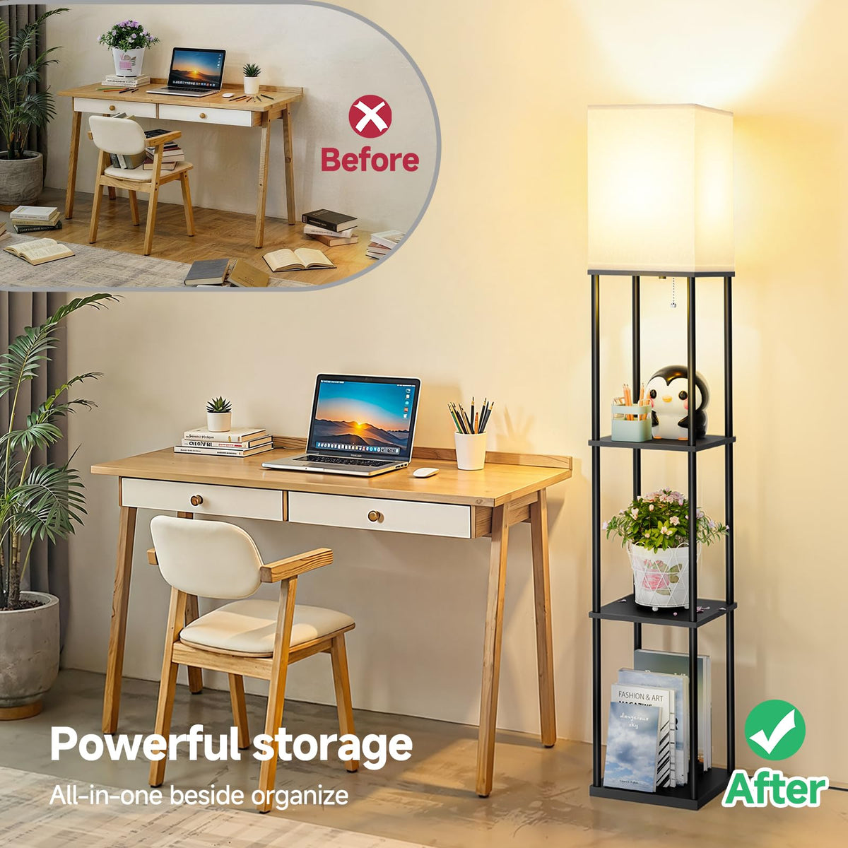 SHINE HAI metal frame with slim design for corner placement
