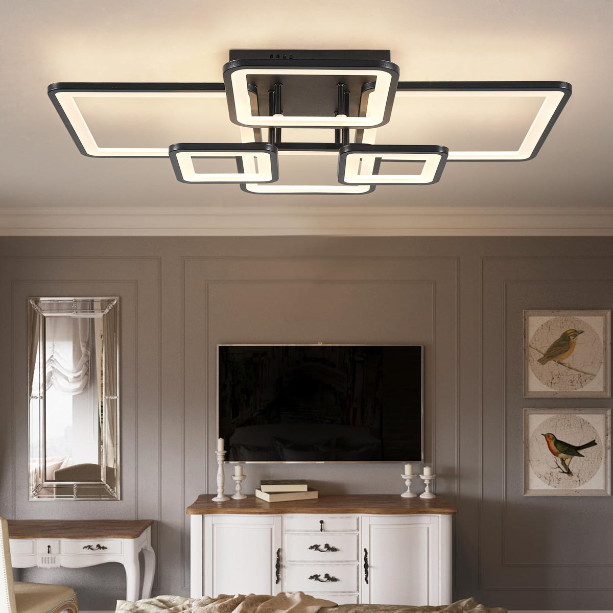 Shine LUEST color-temperature adjustable ceiling light for cozy dining