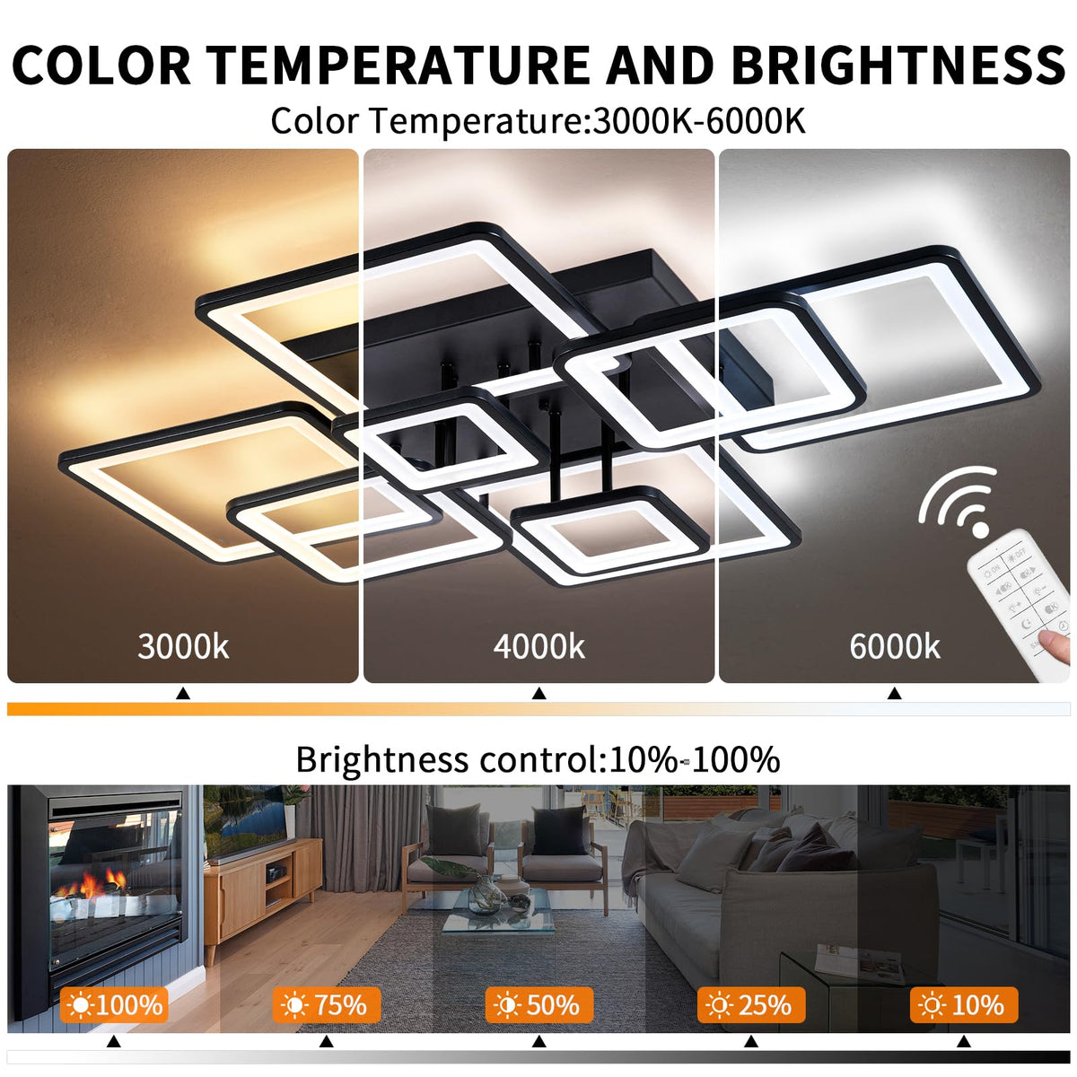 Shine LUEST eye-friendly LED ceiling light with high CRI for true colors.
