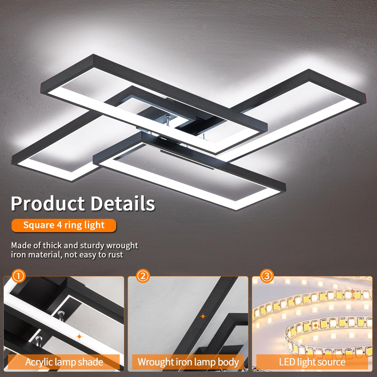 Shine LUEST energy-saving LED design reduces electricity use.