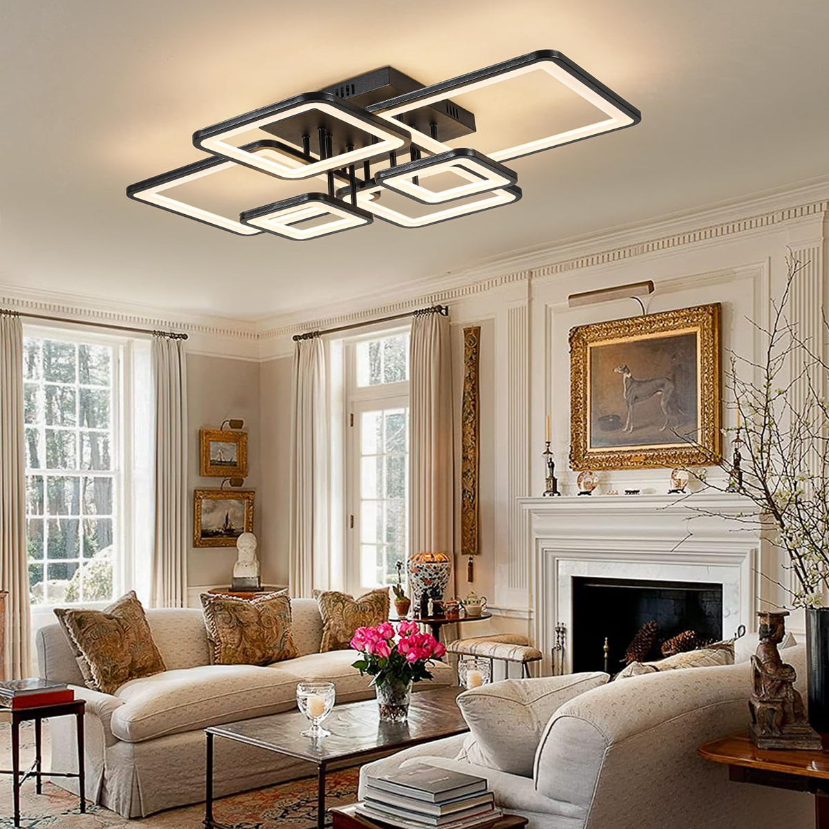 Shine LUEST kitchen ceiling light blends aluminum and acrylic for a modern space