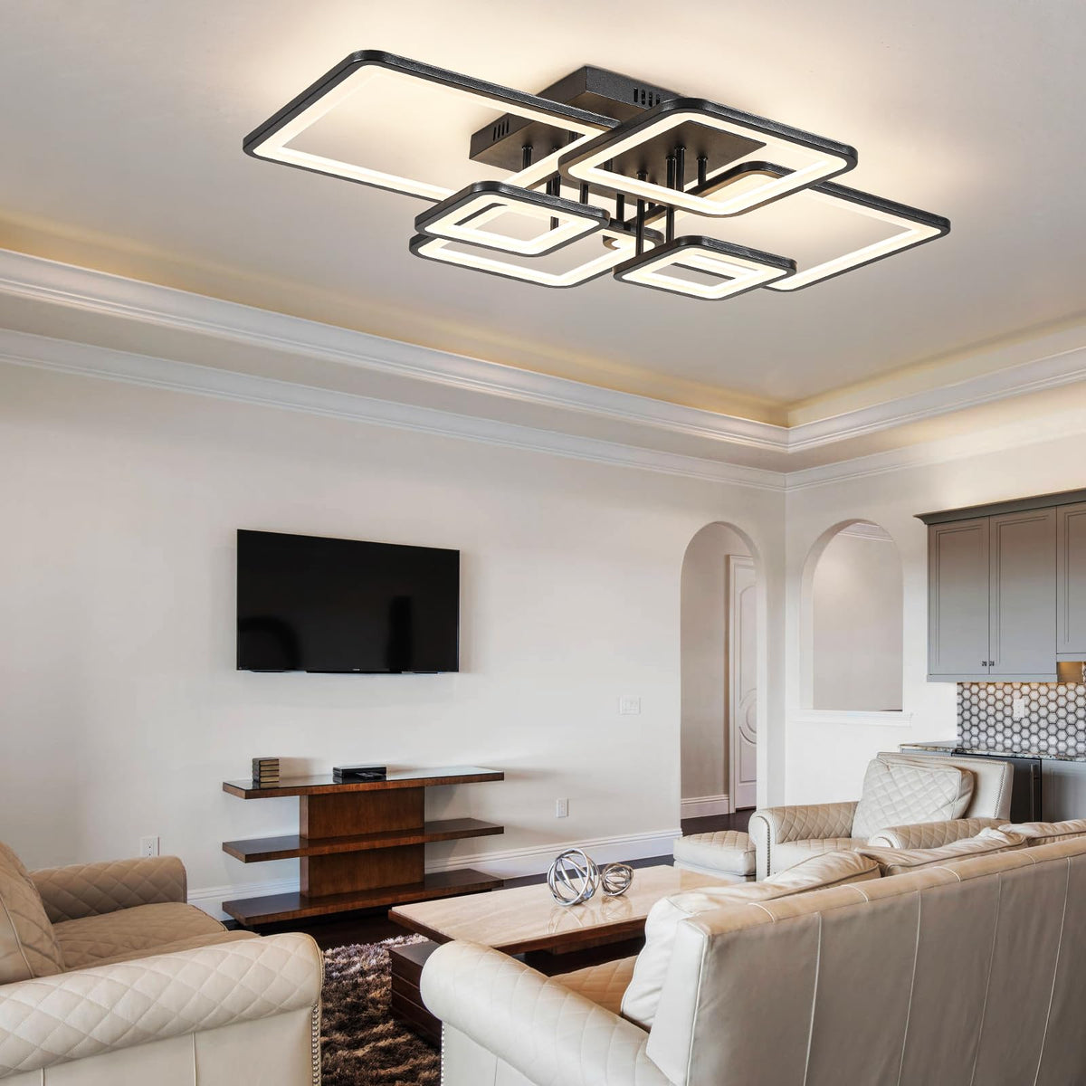 Shine LUEST modern ceiling light enhances hallway and foyer lighting