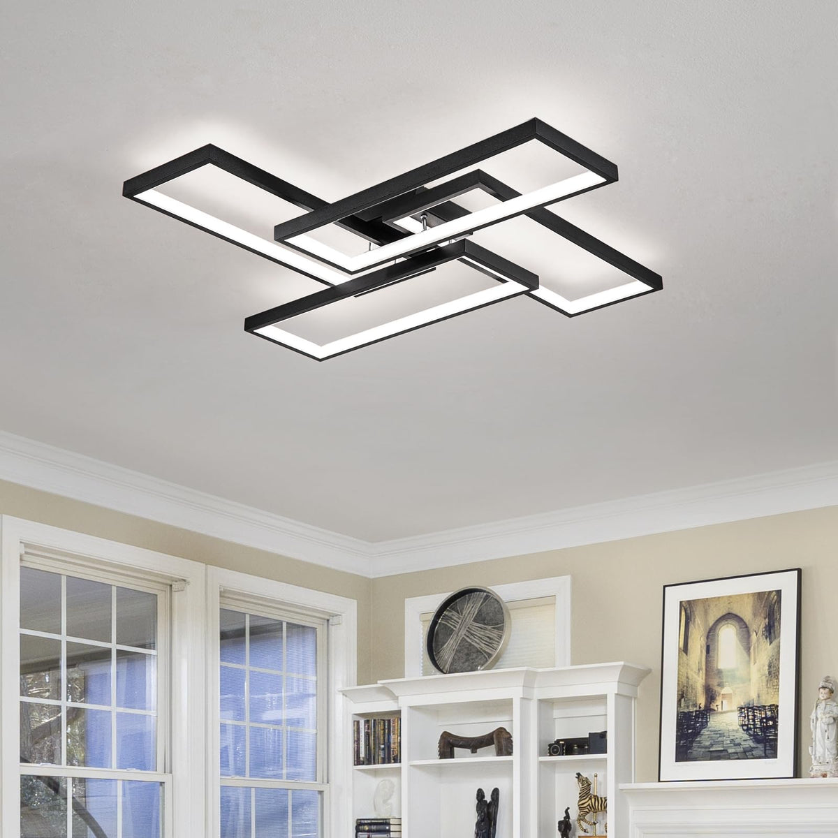 Shine LUEST remote control for adjustable brightness in living spaces.