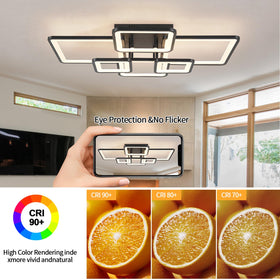 Shine LUEST remote-controlled ceiling light ideal for living room