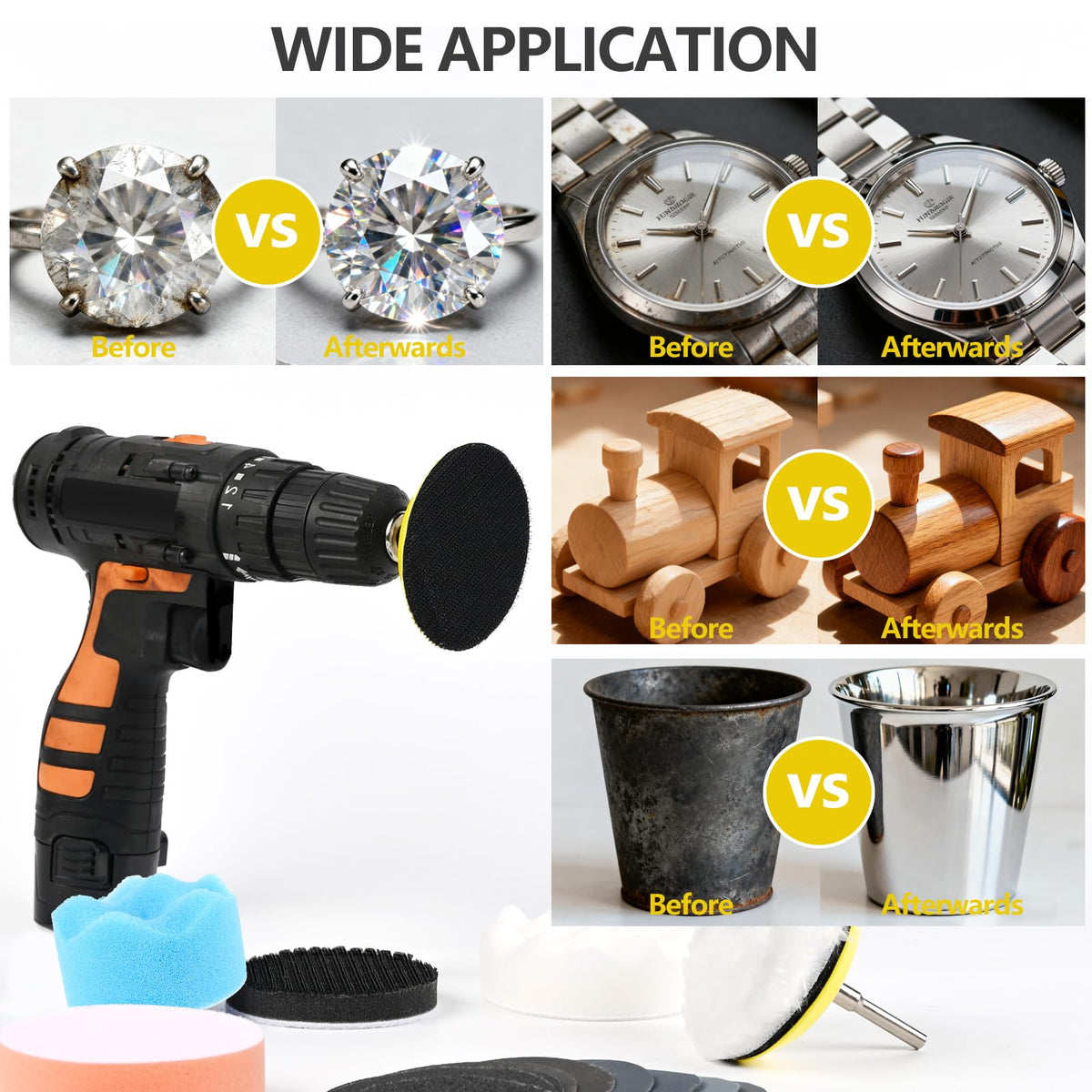 Shineboc compatible with 1/4in and 1/8in shanks for versatile tools.