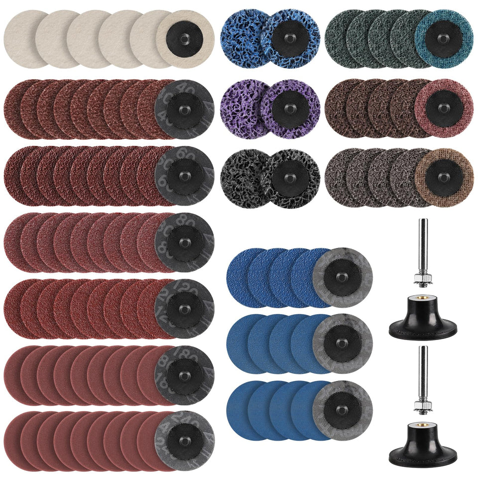 Shineboc 2-inch sanding discs set for fast surface prep on metal and wood