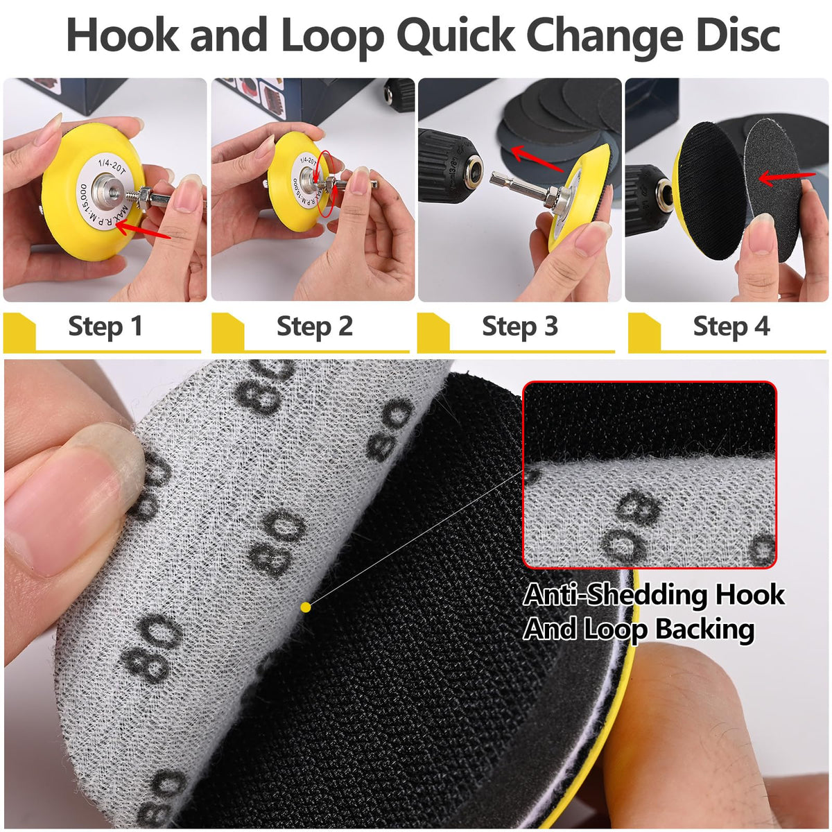 Shineboc color-coded sponge pads aid cutting, blending, and polishing tasks.