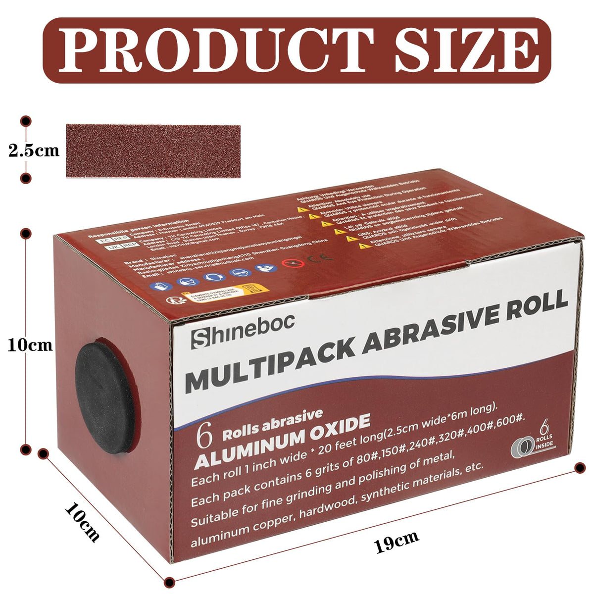 Shineboc grit assortment 80-600 enables progressive sanding
