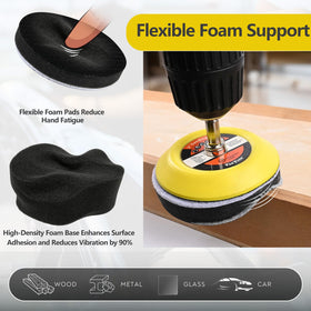 Shineboc foam backing pad reduces vibration for smoother sanding.