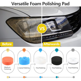 Shineboc washable wool pad supports headlight restoration with deep polishing.