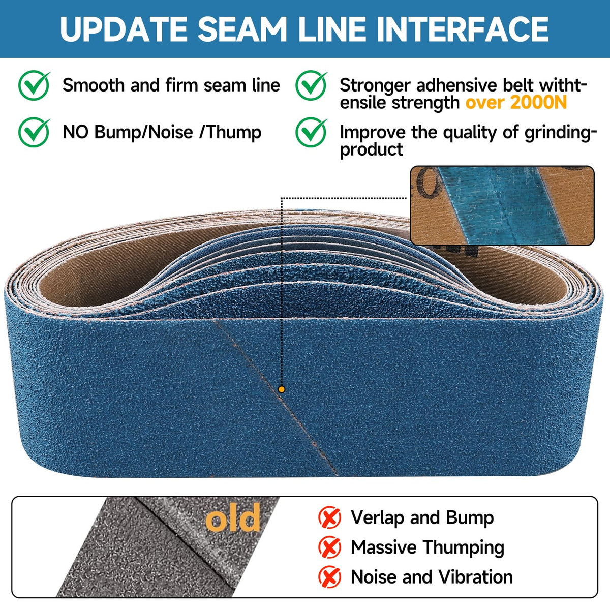 Shineboc zirconia sanding belt 120 grit for surface smoothing.