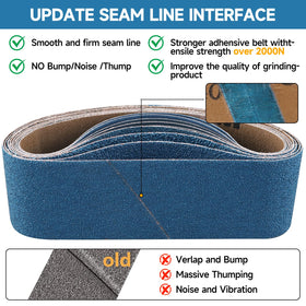 Shineboc zirconia sanding belt 120 grit for surface smoothing.