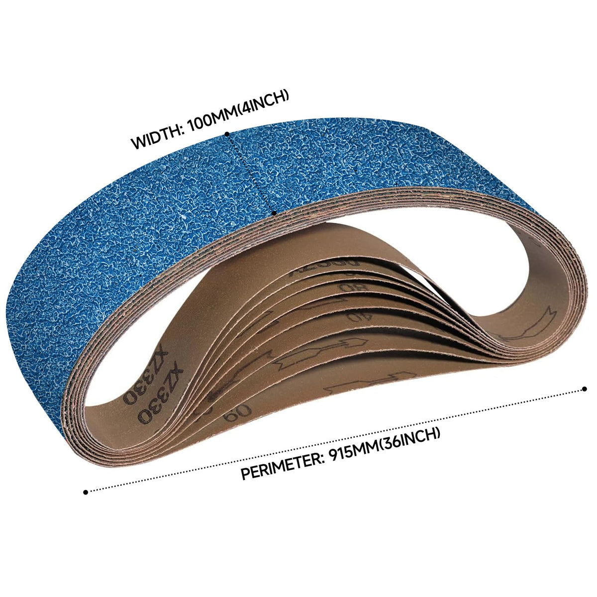 Shineboc zirconia sanding belt 60 grit for wood shaping and finishing.