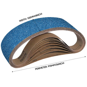 Shineboc zirconia sanding belt 60 grit for wood shaping and finishing.