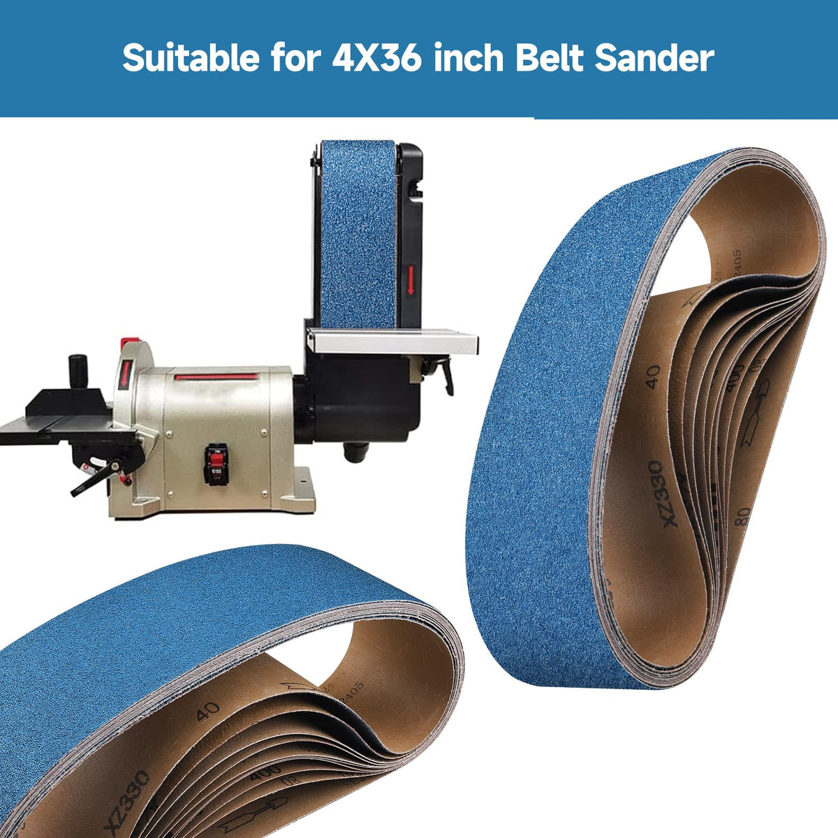 Shineboc zirconia sanding belt durable resin-bonded for long life.
