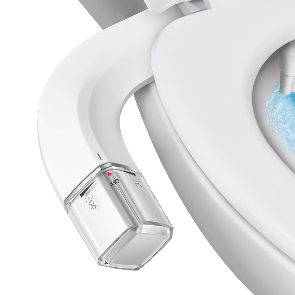 Shineforu Ultra-Slim Bidet front view showing compact, space-saving design