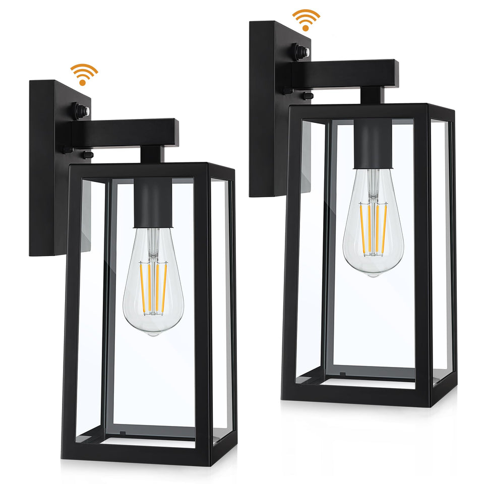 SHINE HAI Dusk to Dawn lantern front view with automatic entry lighting.