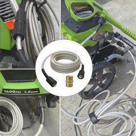 Shinelan reinforced synthetic construction resists wear and kink for durable cleaning sessions.