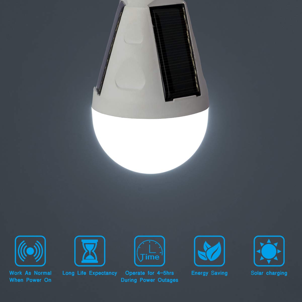 Shinelan emergency bulb with hanging hook for tent lighting