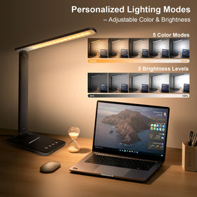 Shinelife desk lamp offers five modes and dimmable brightness for any task.