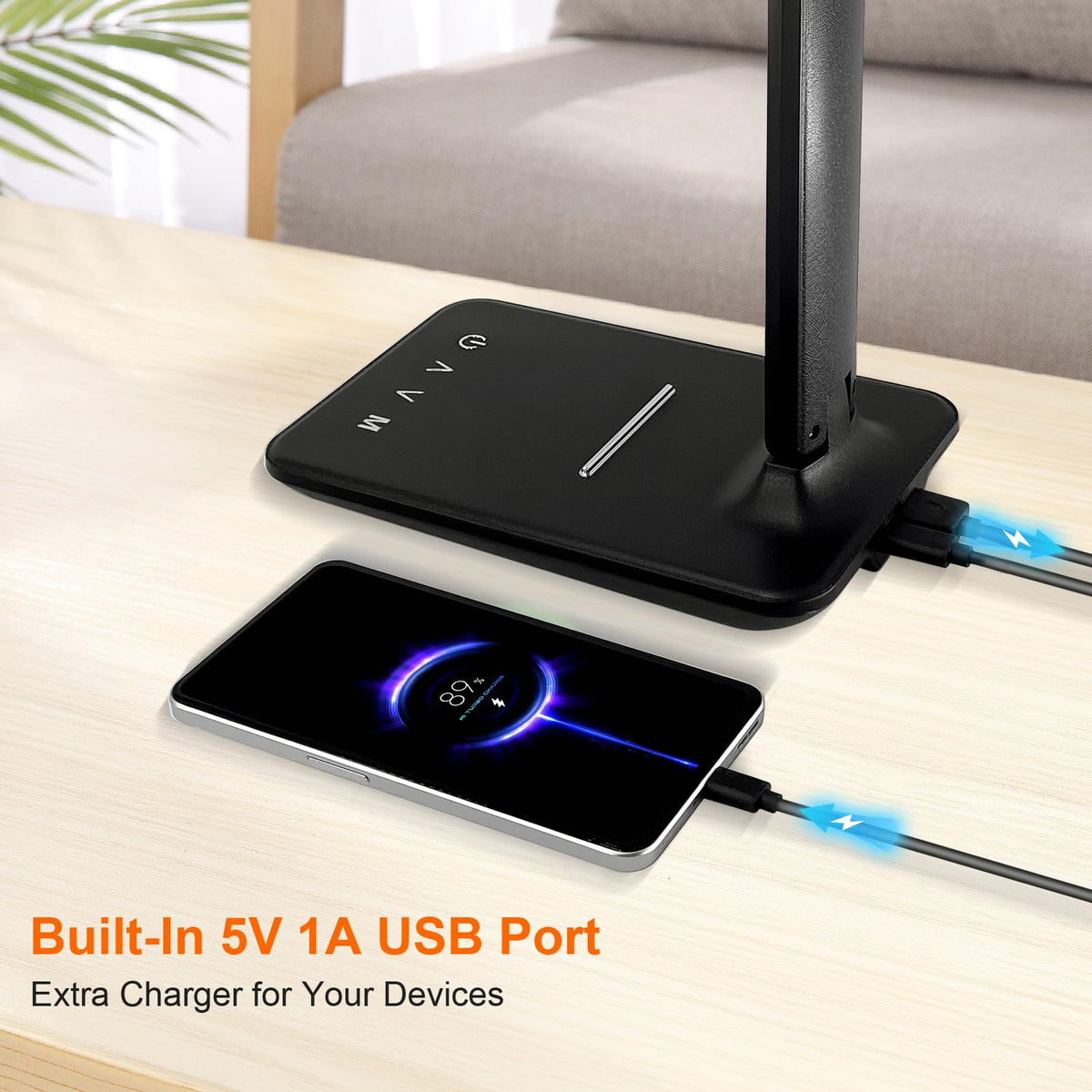 Shinelife lamp features touch control for easy, quick adjustments.