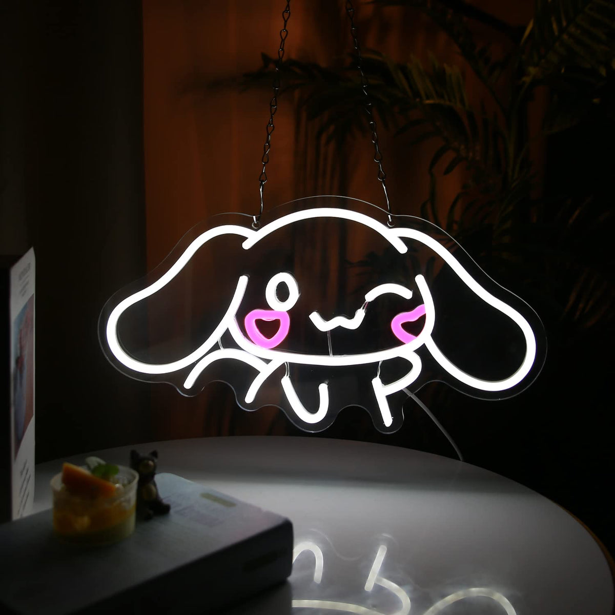 SHINEMYWAY Cinnamoroll neon sign close-up tubing detail highlights durability