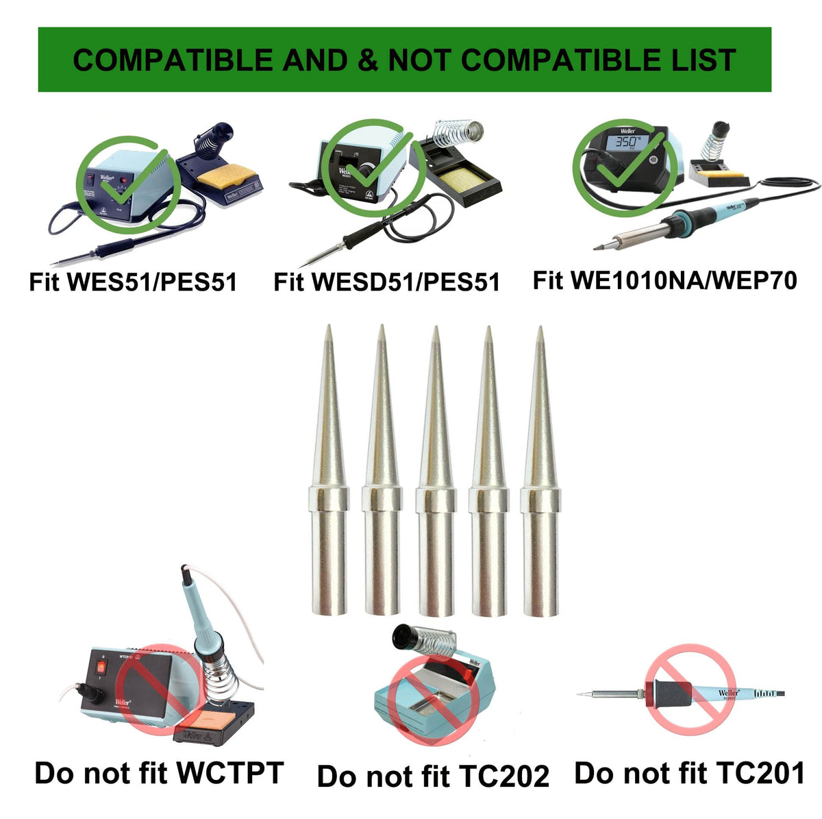 ShineNow ET tip set with various sizes for flexible compatibility during repairs.