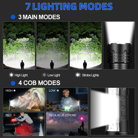 ShineRover rechargeable flashlight adjustable focus enables long-distance viewing.
