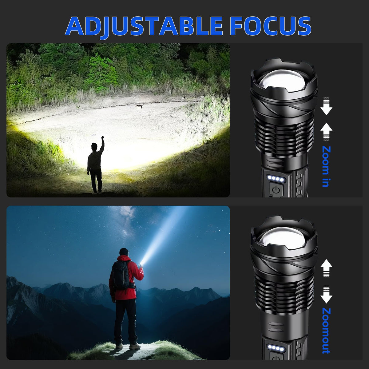 ShineRover flashlight power indicators help monitor charge during emergencies.