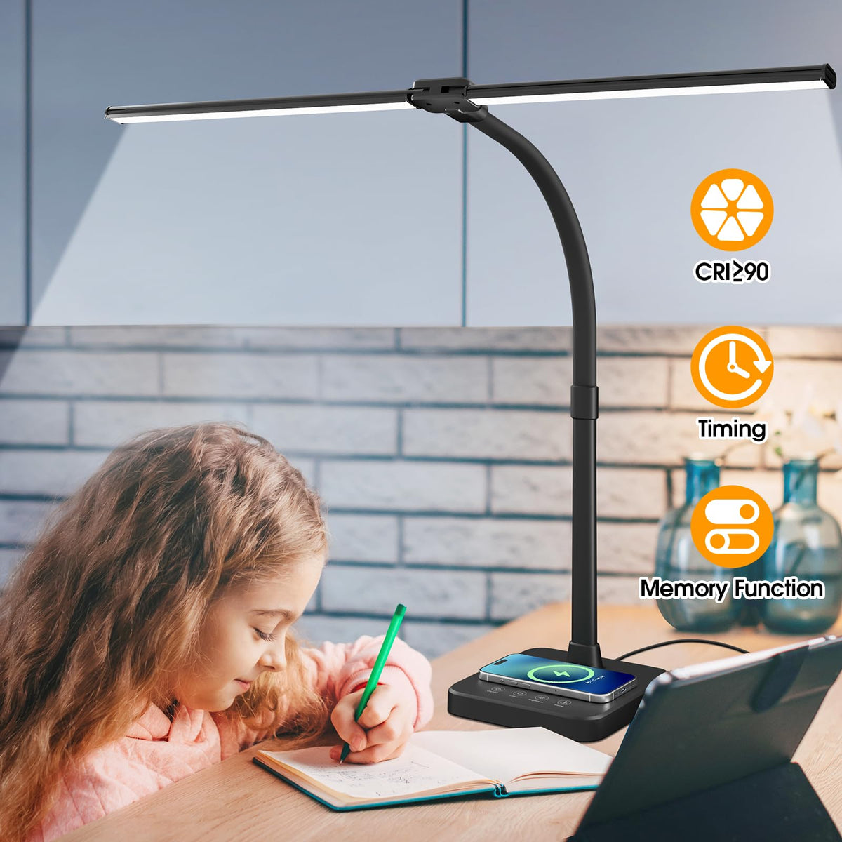 ShineTech lamp ideal for home office, study desks, and dorm rooms