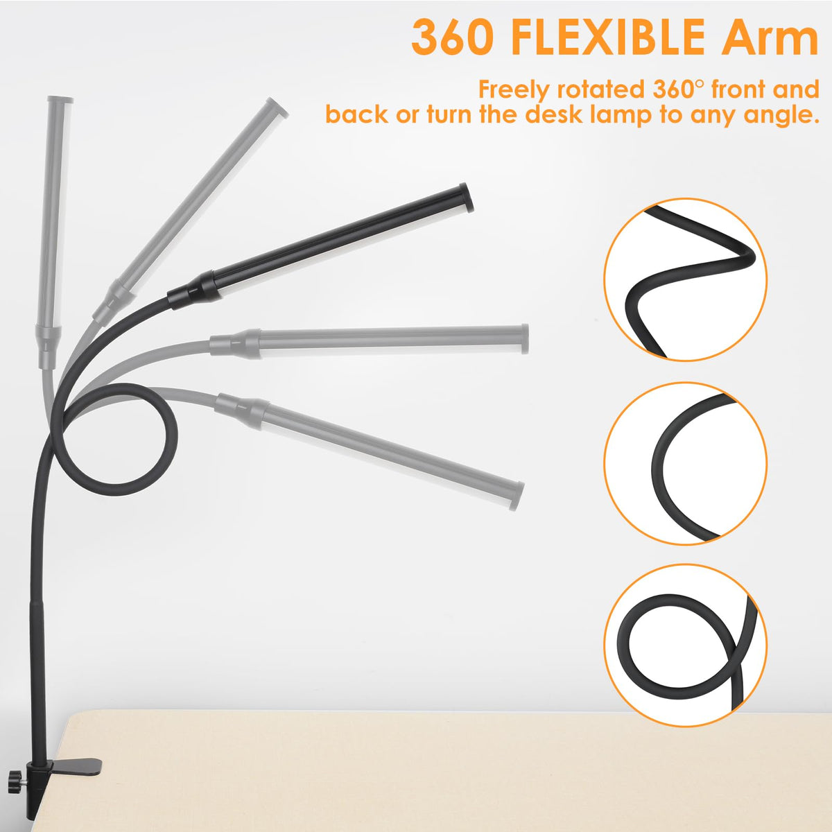 ShineTech LED desk lamp light-bar providing wider desk illumination