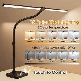 ShineTech desk lamp includes USB port for extra charging