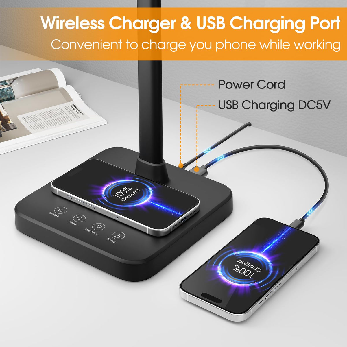 ShineTech lamp features wireless charging pad for devices
