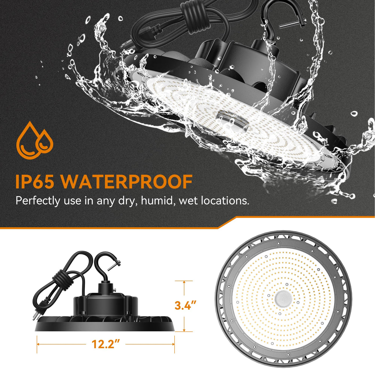 SHINEWOO UFO LED high bay with 120-degree beam coverage