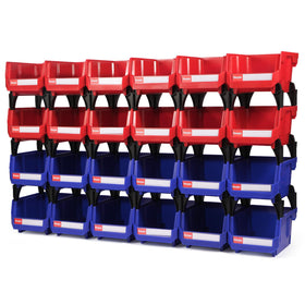 Shineyaplus stackable bin front view for compact small parts organization.