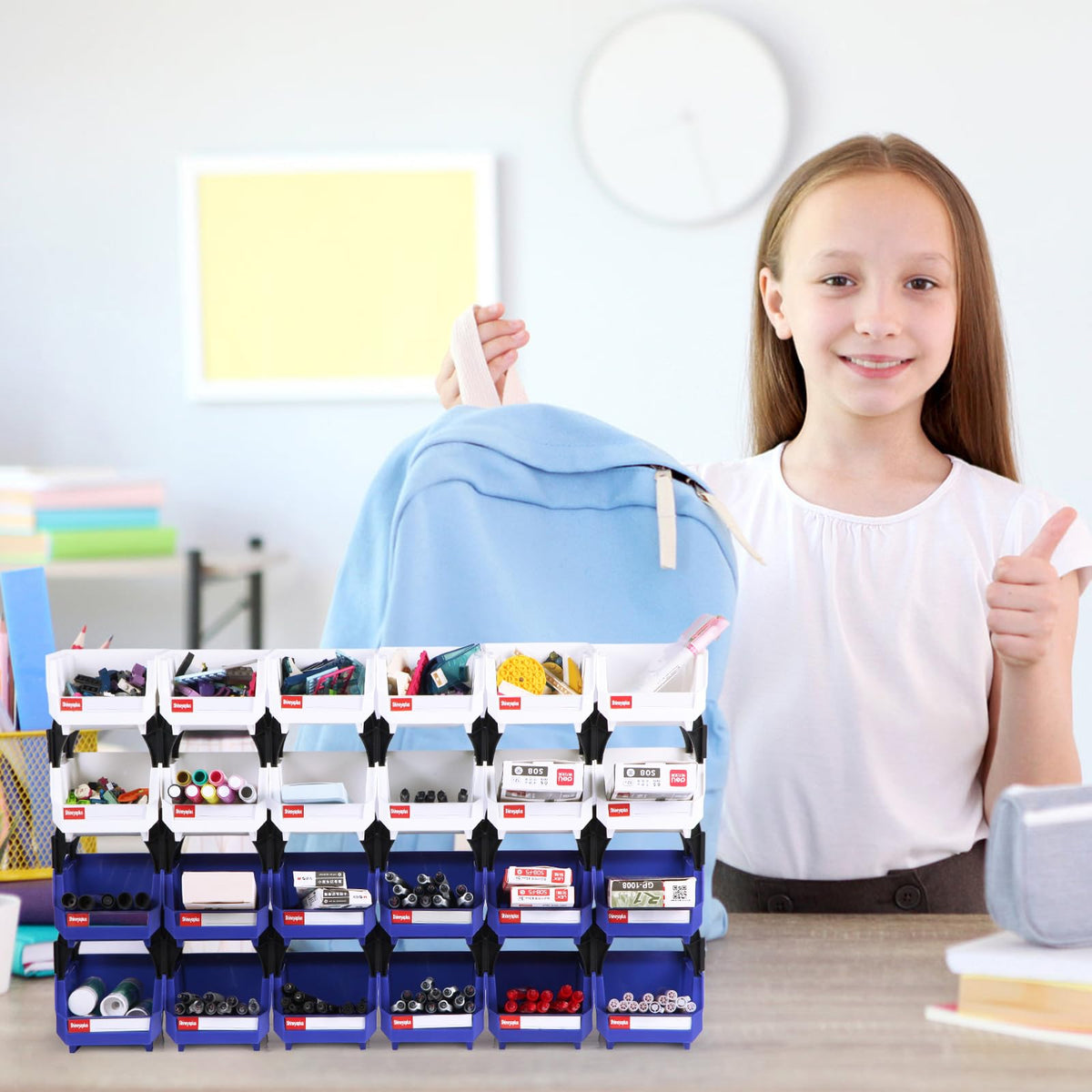 Shineyaplus office/craft storage with organized small components.
