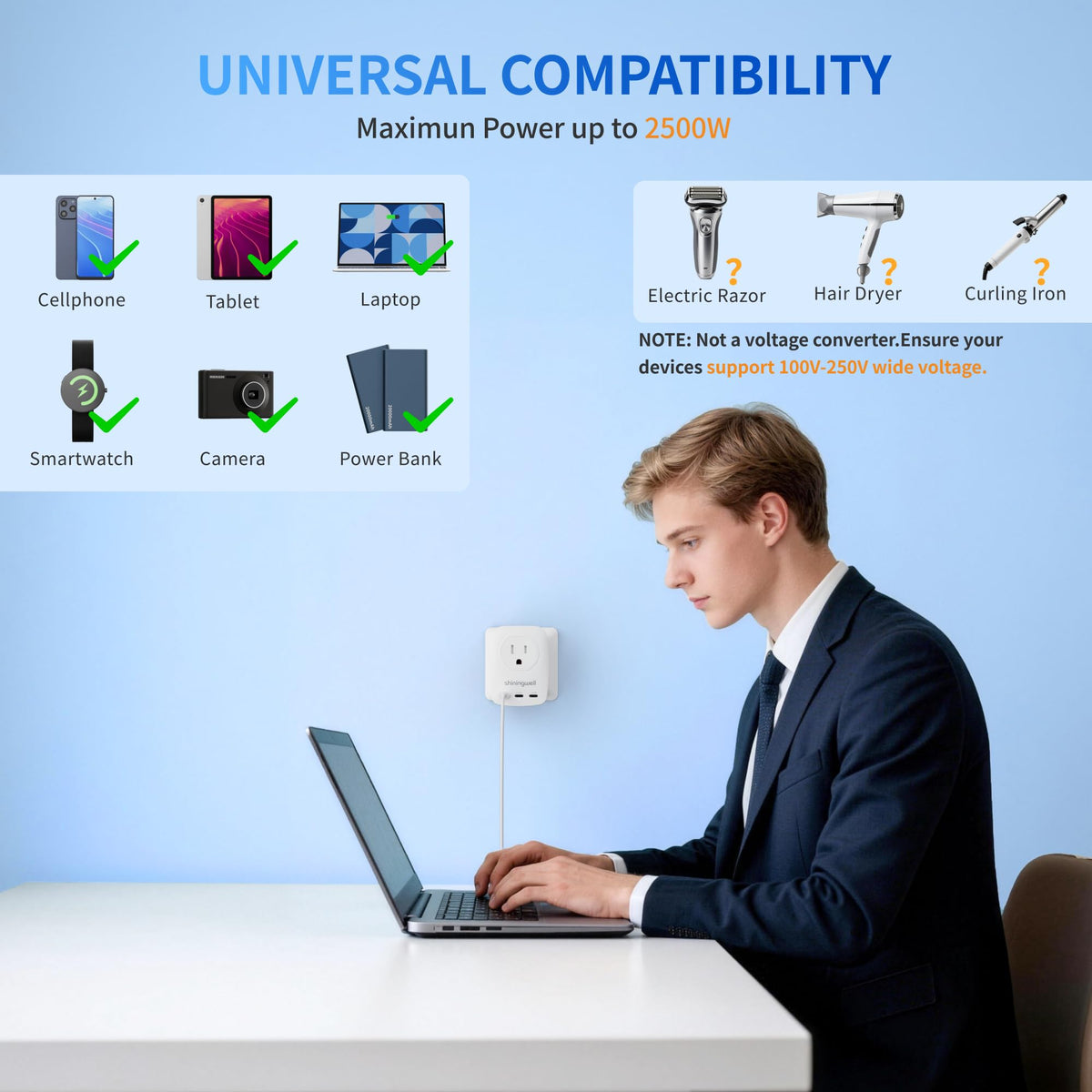 Shiningwell UL-tested travel compact design ready for safety on the road