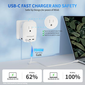 Shiningwell five-plug set for US, EU, UK, AU/China, DE/FR