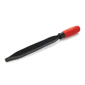 Shinto Saw Rasp teeth close-up with hardened steel for fast removal.