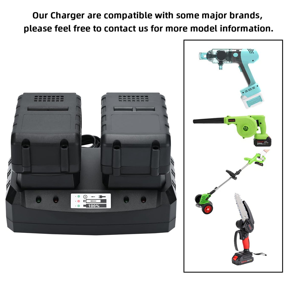 SHINTYOOL 21V charger highlighting fast charging capability