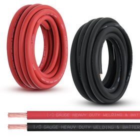 Shirbly 1/0 gauge battery cable red coil for heavy-duty automotive connections