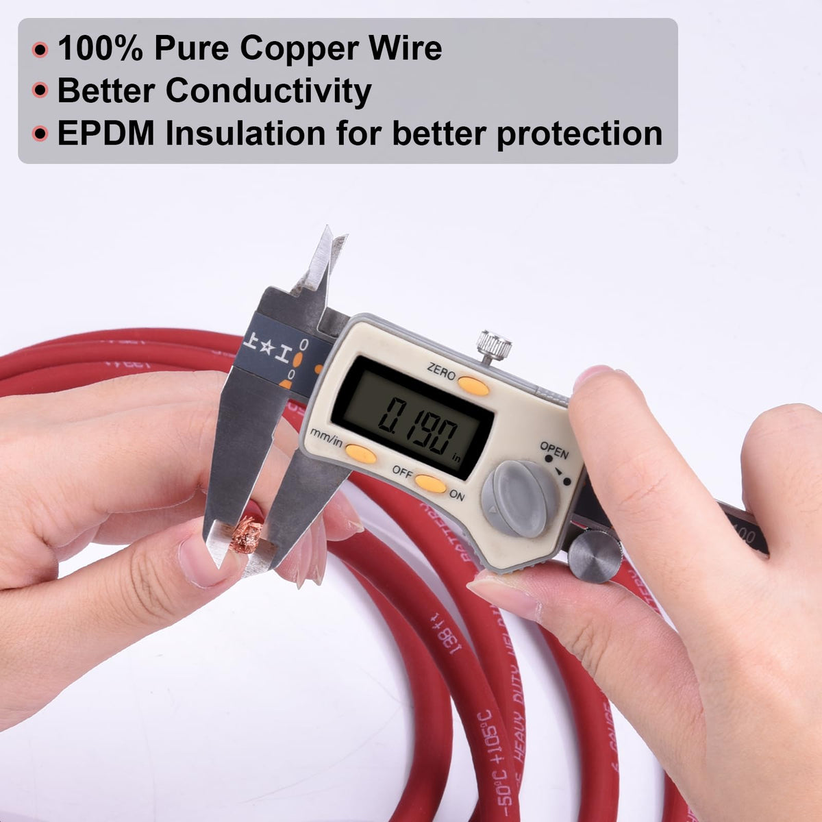 Shirbly pure copper wire core closeup shows flexible, durable conductor