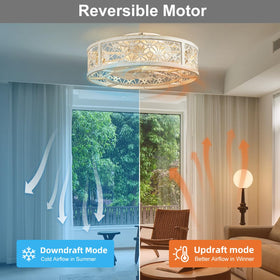 Shluce low-profile ceiling fan installation suitable for rooms with low ceilings.