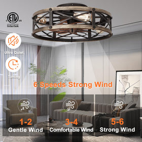 SHLUCE remote-control ceiling fan with light demonstrates convenient adjustments from across room.